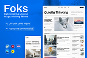 Foks - Lightweight Blog WP theme, a WordPress Template by AliThemes (Thumbnail 1 of 6)