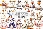 Watercolor Baby White Goose Png, an Illustration by Watercolor design (Thumbnail 1 of 4)