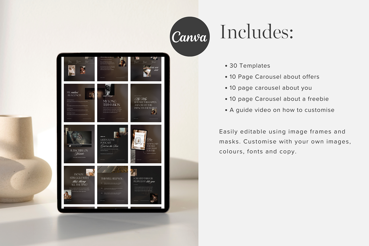 Instagram Pinned Post Carousels DARK, a Social Media Template by Tabitha Emma (Photo 7 of 9)