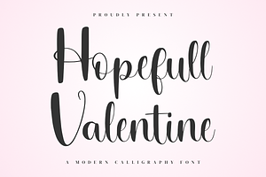 Hopefull Valentine - Beauty Font