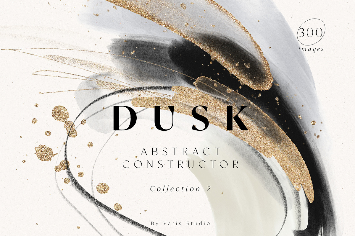 Abstract Black Gold Watercolor Shape, a Texture Graphic by Veris Studio (Photo 1 of 16)