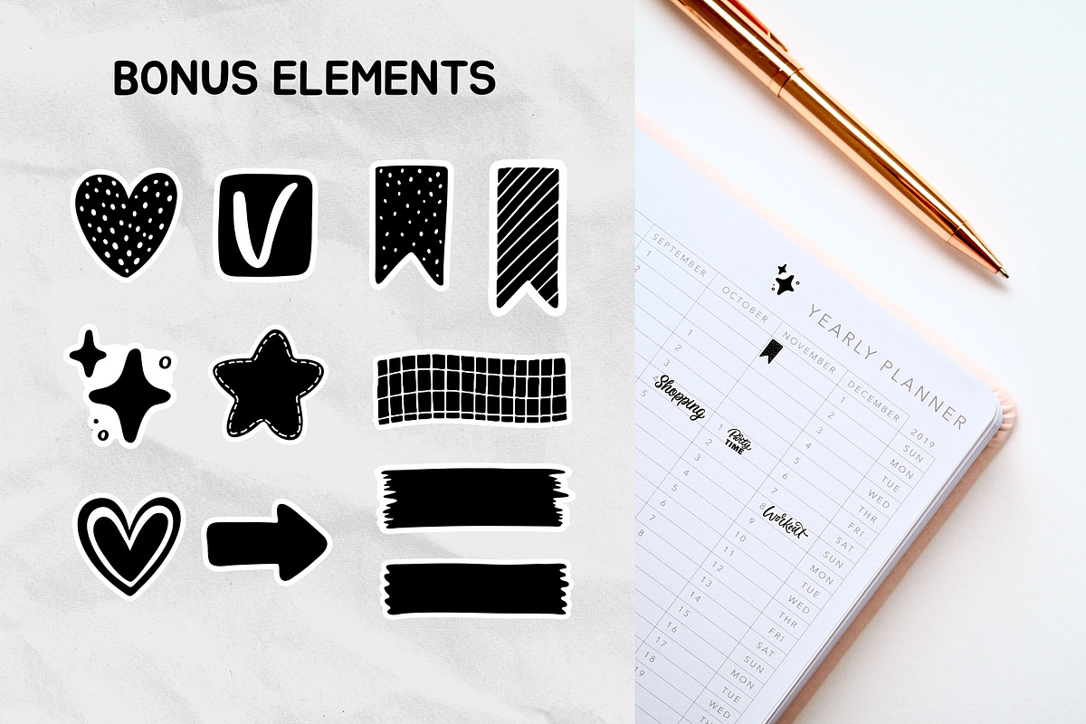 Stay organized - sticker pack, an Illustration by Kamilla.writes.letters (Photo 5 of 5)