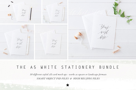 The A5 stationery mockup BUNDLE