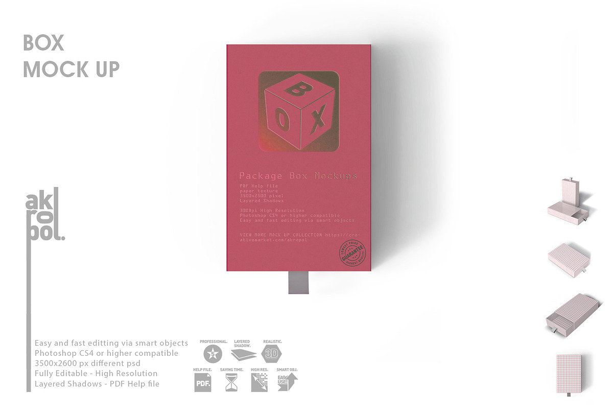 Box Mock Up, a Packaging Mockup by akropol (Photo 8 of 8)
