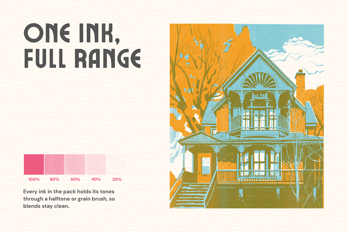 Vintage Print Set Procreate Palettes, a Palette Add-On by Rebus Illustration (Photo 7 of 9)