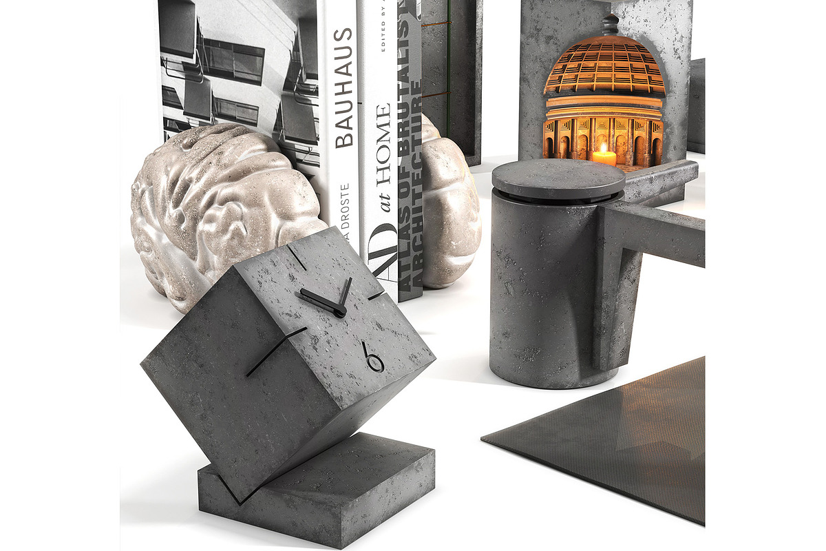 Brutalist architectural decor set, an Object 3D Model by Archidizer (Photo 5 of 6)