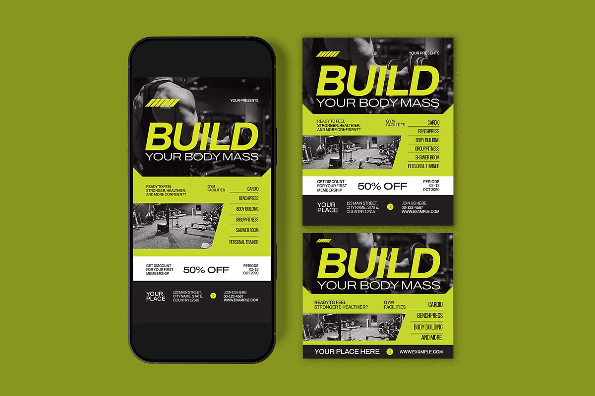 Gym Membership Promo Flyer, a Flyer Template by graphicook (Photo 3 of 3)