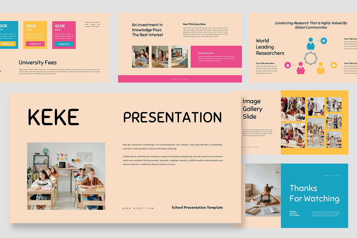 Keke : School Google Slides, a Presentation Template by Punkl Camp (Photo 1 of 9)