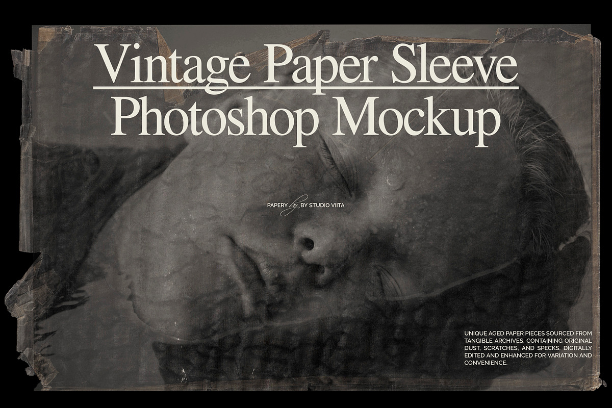 Vintage Photo Paper Sleeve Mockups, a Books & Magazine Mockup by Studio Viita (Photo 3 of 10)