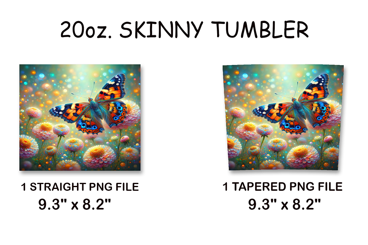 Yellow Blue Butterfly 20oz Tumbler, an Arts & Entertainment Photo by LamanAzalea (Photo 2 of 2)