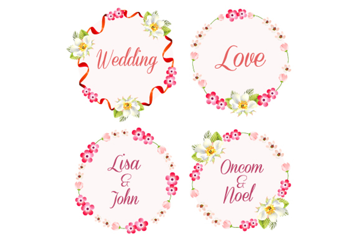 33 Flower Wreath Vector Collection, a Graphic by Propylparaben (Photo 8 of 14)