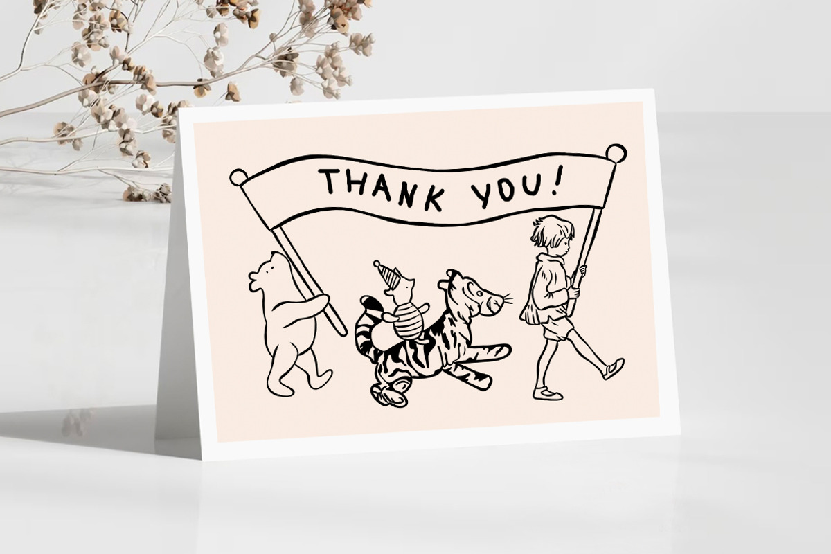 Winnie the Pooh Line Art Clipart, an Animal Illustration by SvetaArtStore (Photo 9 of 9)