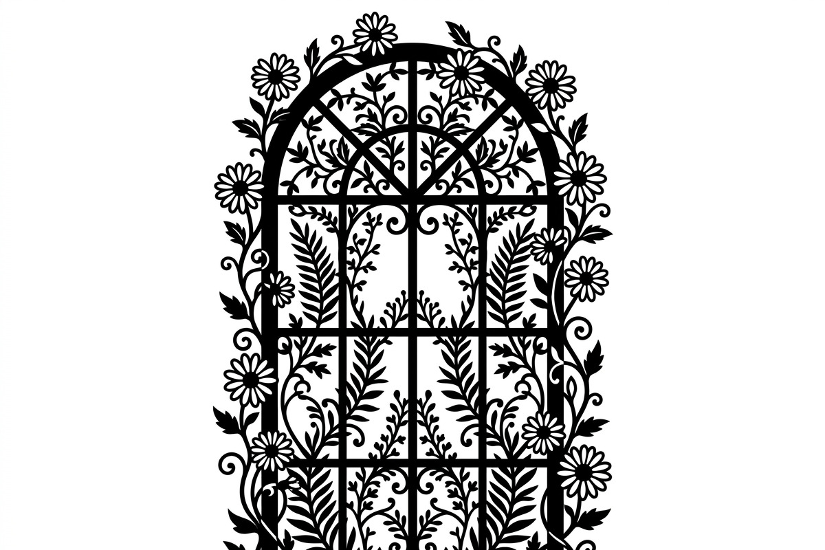 50 Floral French Window Ornament, a Decorative Illustration by Amazin_art (Photo 5 of 35)