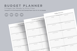 Budget Planner Pages Set V-05