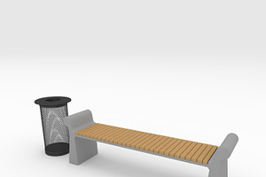 3D Model Bench Park 25