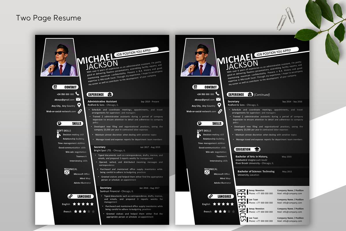 ATS Resume CV Word & PowerPoint - 10, a Resume Template by MrCam Template Resume|CV (Photo 3 of 6)