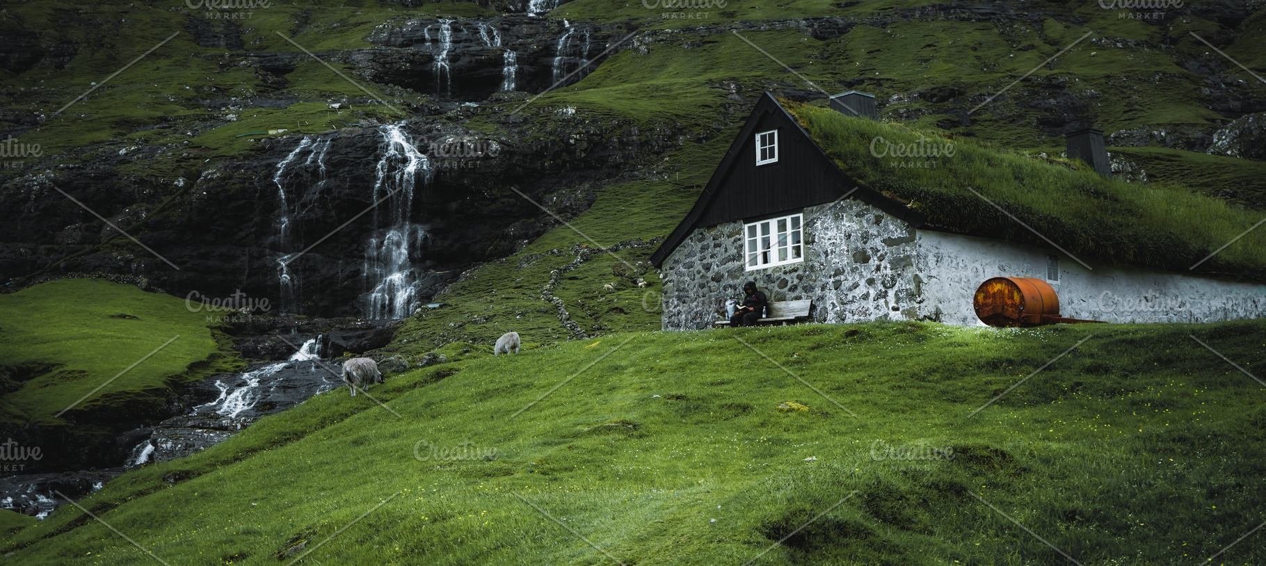 Waterfalls in Saksun. Faroe Islands, a Nature Photo by Shootdiem