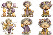 Whimsical Easter Old Lady Clipart, an Illustration by Black Bird Studio (Thumbnail 5 of 6)