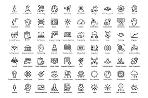 1275 Business Startup Line Icons