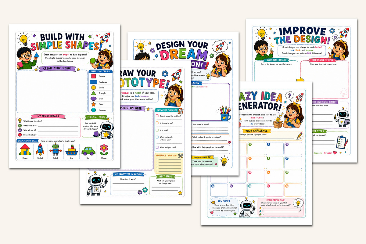 Design Thinking Workbook, a Stationery Template by Designmela01 (Photo 3 of 5)