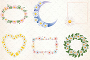 Watercolor Daisy Frame Clipart, an Illustration by Libby Wishes (Thumbnail 5 of 8)