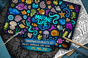 Underwater Life Objects Set, an Object Graphic by BALABOLKA (Thumbnail 1 of 4)