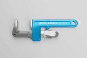 Pipe Wrench Mockup, a Household Mockup by Hubzway (Thumbnail 2 of 2)