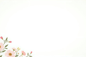 Minimal Flower Frame With Elegant Wh, a Photo by LOGOCREATIVE