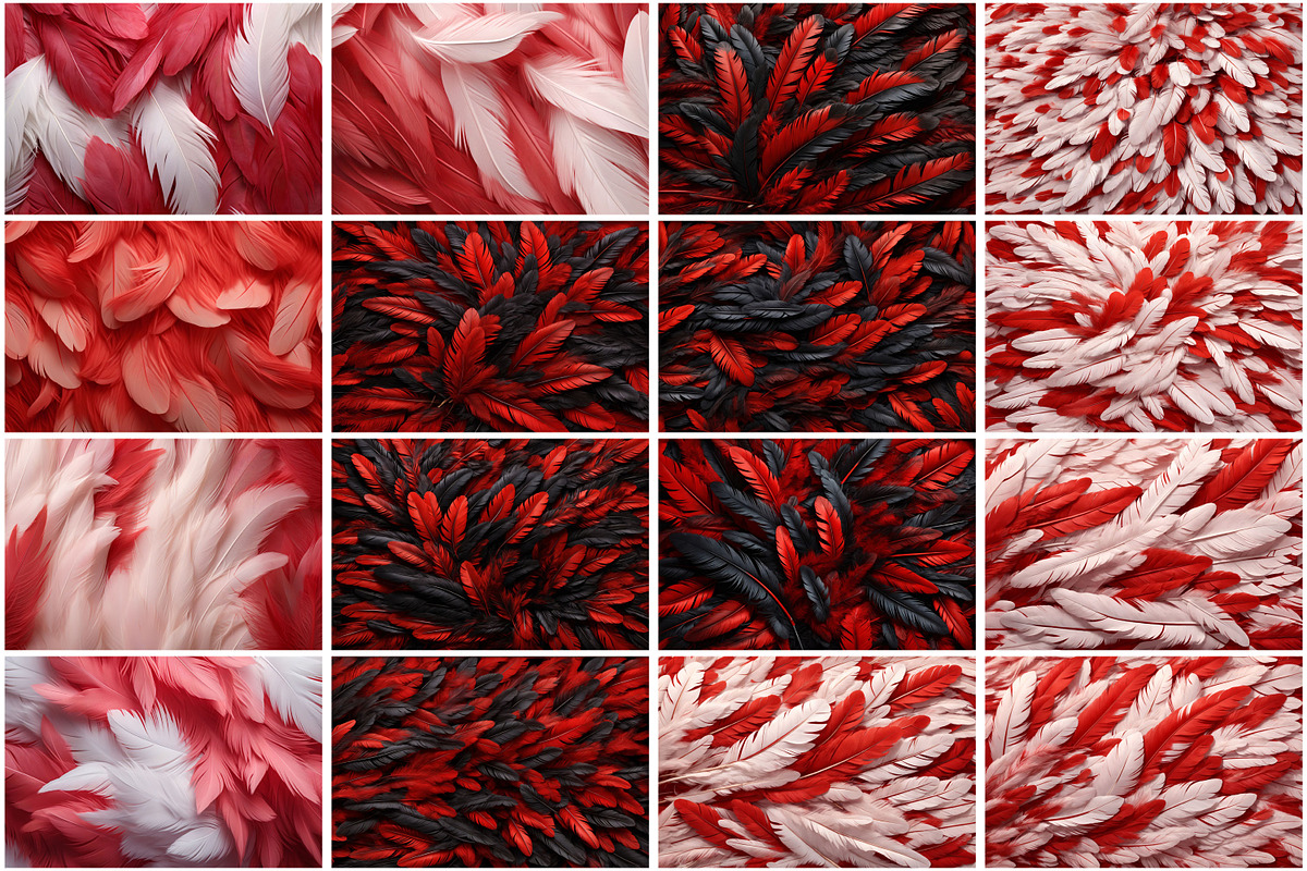 Red Feather Background, a Texture Graphic by Forhadx5 (Photo 3 of 5)
