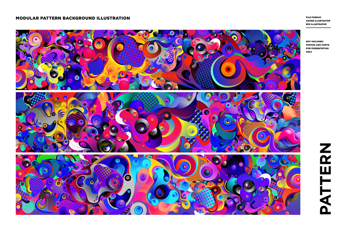 100 Modular Pattern Illustration, a Decorative Illustration by singpentinkhappy (Photo 3 of 10)