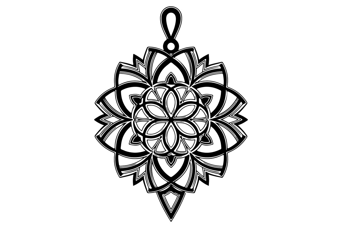 Ornamental Mandala and Lotus Vector, a Decorative Illustration by balal (Photo 16 of 16)