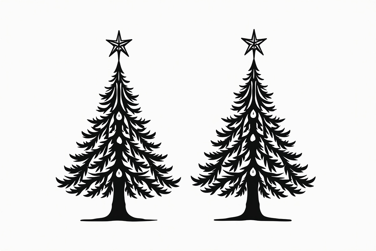 Holiday Tree Bundle, an Illustration by hafijul (Photo 4 of 18)