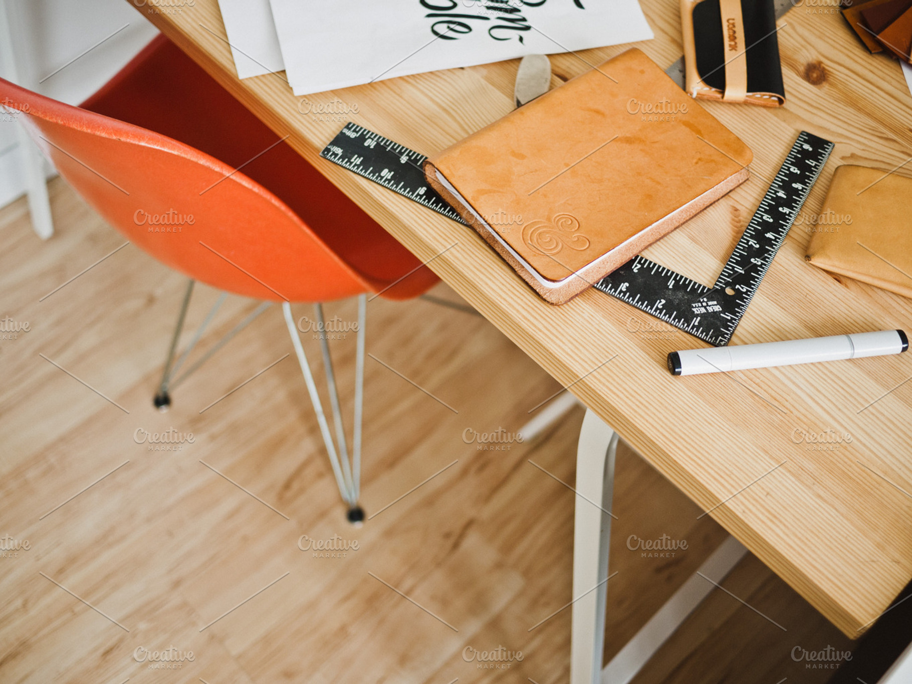 Creative workspace stock photo containing workspace and desk, a Business Photo by ugmonk