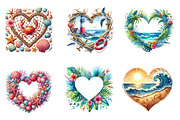 Heart Beach Frame Clipart, an Illustration by Dream Creation (Thumbnail 3 of 6)