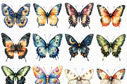 Watercolor Halloween Butterfly PNG, an Illustration by Craft Nest (Thumbnail 4 of 6)