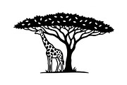 Giraffe Safari Silhouette Vector Bun, an Illustration by Designer_Momina (Thumbnail 47 of 51)