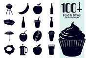 Food & Drinks Silhouette Pack, an Illustration by Creative_View (Thumbnail 1 of 4)