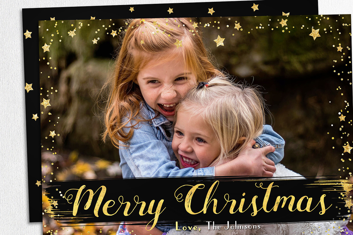 Christmas Card Template Photoshop, a Card Template by Nifty Template Studio (Photo 10 of 13)