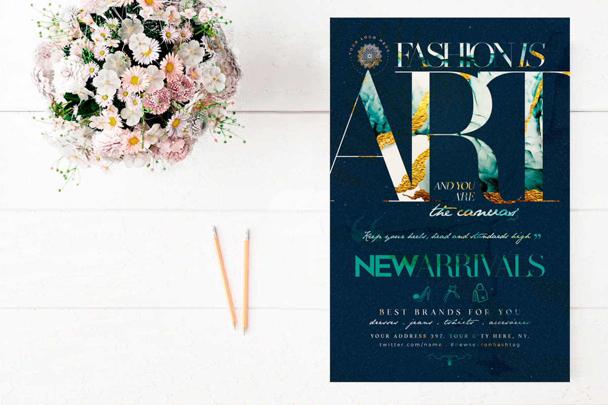 Fashion Is Art Flyer Template, a Flyer Template by Touringxx Creative Studio (Photo 2 of 3)