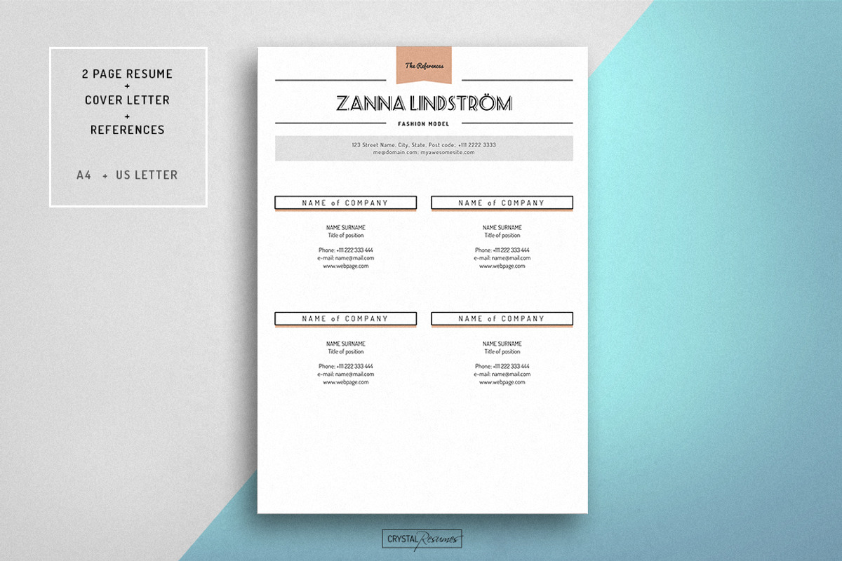 Resume CV template For Word, a Resume Template by CrystalResumes (Photo 3 of 4)