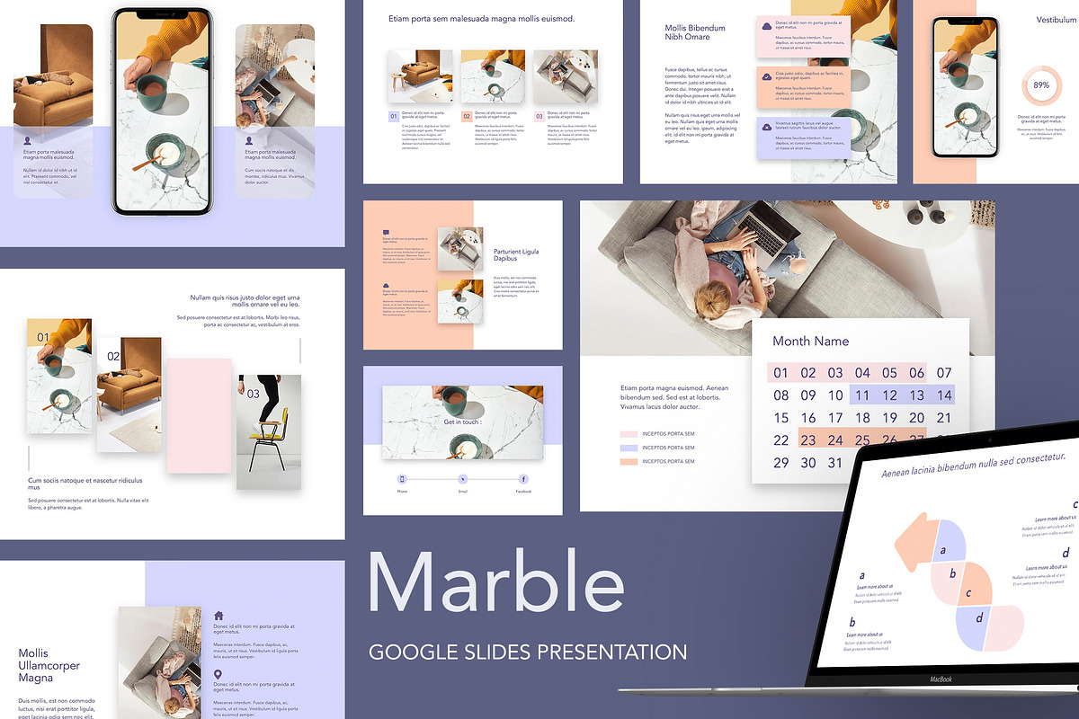 Marble Google Slides Template, a Presentation Template by Jumsoft (Photo 1 of 21)