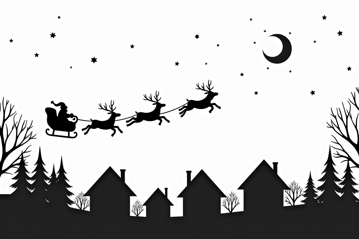 Christmas Sky Vector Collection, an Illustration by jahid234 (Photo 7 of 20)