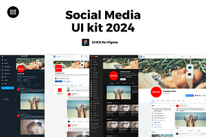 2024 Social Media UI Kit for Figma, a Social Media Template by Modularity Design