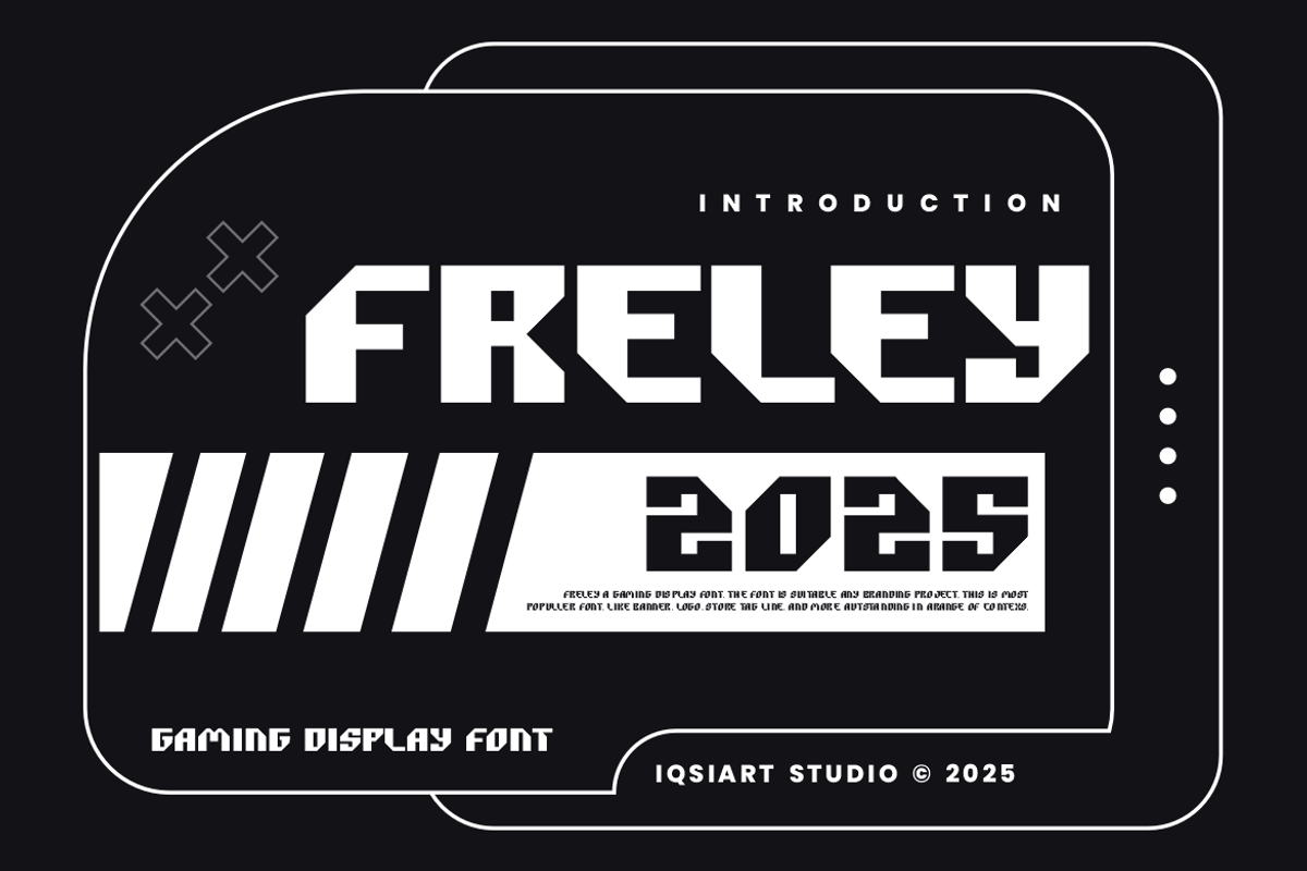 Freley -Gaming Font, a Sans Serif Font by Iqsiart Studio (Photo 1 of 6)
