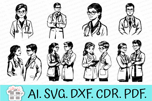 Bundle Doctor graphics set for laser, an Object Graphic by MegaPrezencik