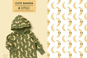 Groovy banana patterns, a Pattern Graphic by JulzaArt