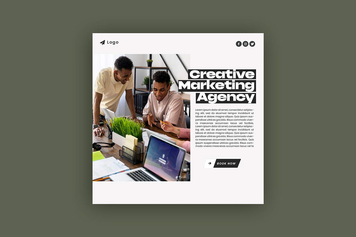 Marketing Agency Banner Template, a Social Media Template by Saman Osama