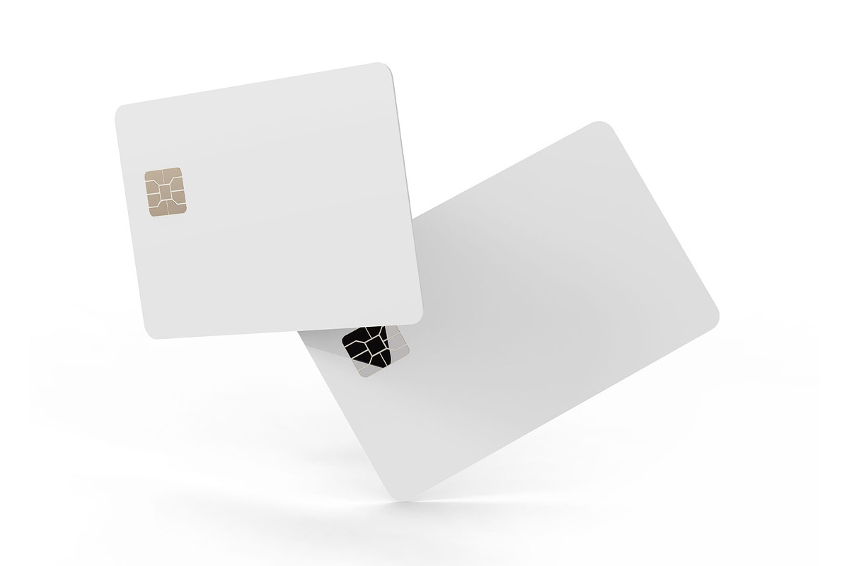Two Credit Cards Mockup, an Advertising Mockup by Green Art (Photo 2 of 7)