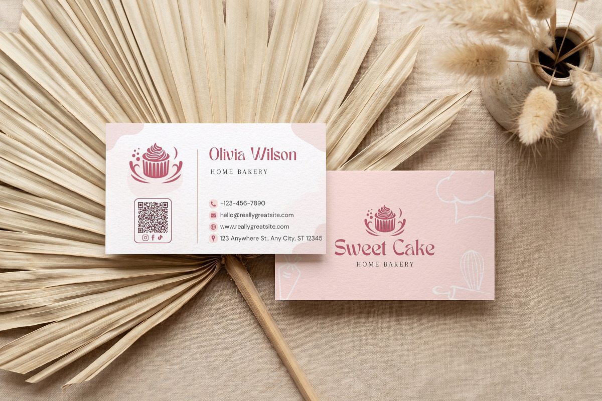 Bakery Business Card Canva Template, a Business Card Template by Arslan (Photo 3 of 6)