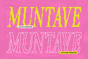 Muntave - Pixelated Oblique Serif, a Serif Font by Typia Nesia (Thumbnail 2 of 11)